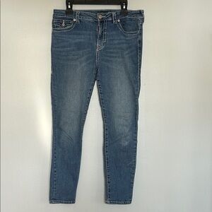 True Religion The Jennie Curvy Mid-rise Skinny  Women's Blue Jeans size 31